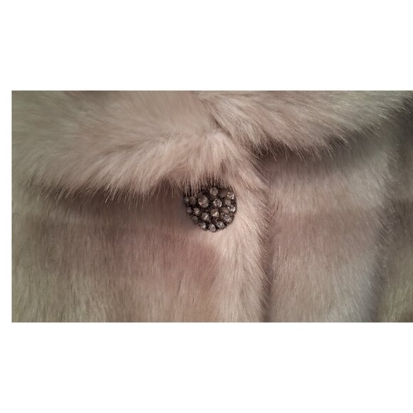 Tan Mink Style Faux Fur Melanie Lyne Jacket Size Large - Picture 4 of 7